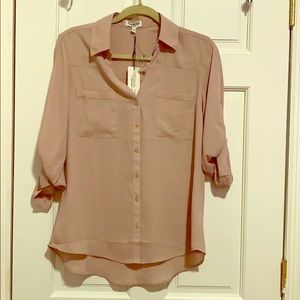3/4 sleeve to long sleeve button down shirt